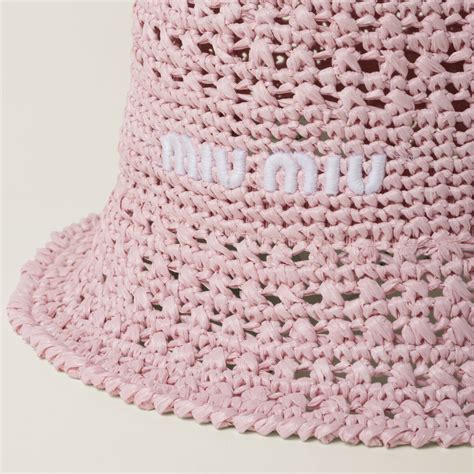 miu miu beach hat|miumiu fabric hat.